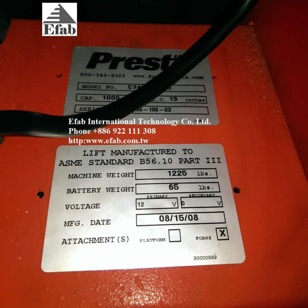 PRESTO LIFTS - Counterweight Forklift C74A-1000