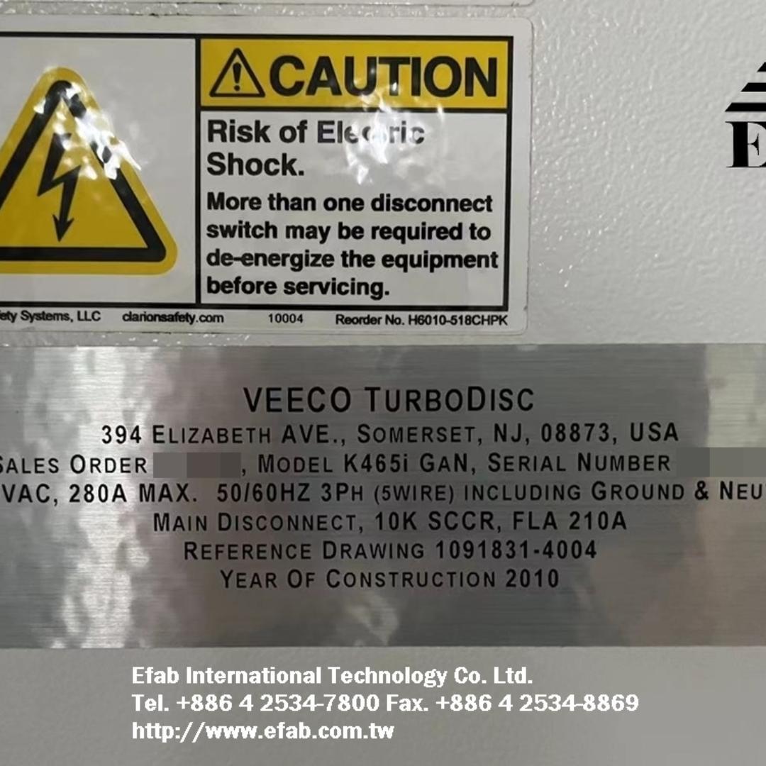 VEECO TurboDisc K465i GaN , 12x4"(54x2") (NEW ARRIVALS)