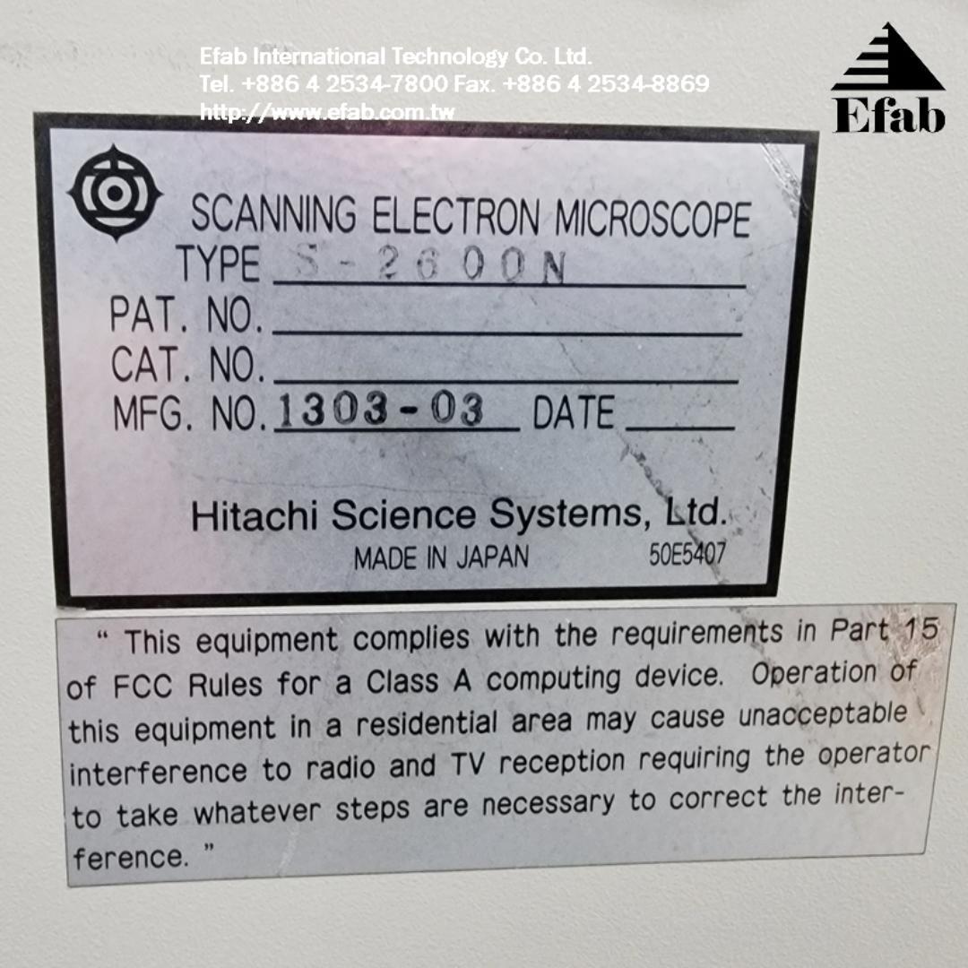 HITACHI - S-2600N Scanning Electron Microscope (SEM)