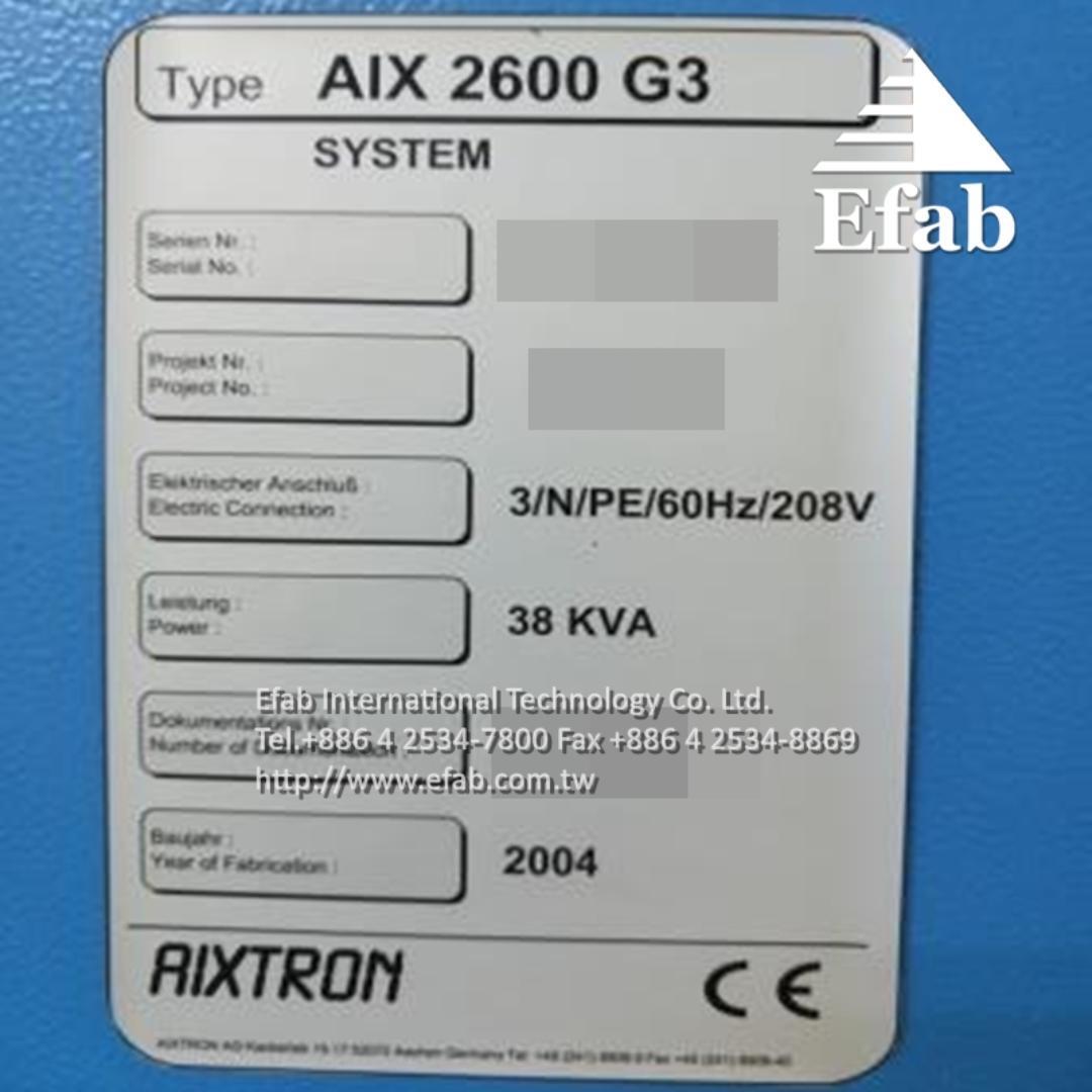 Aixtron 2600G3 12x4" AsP MOCVD system